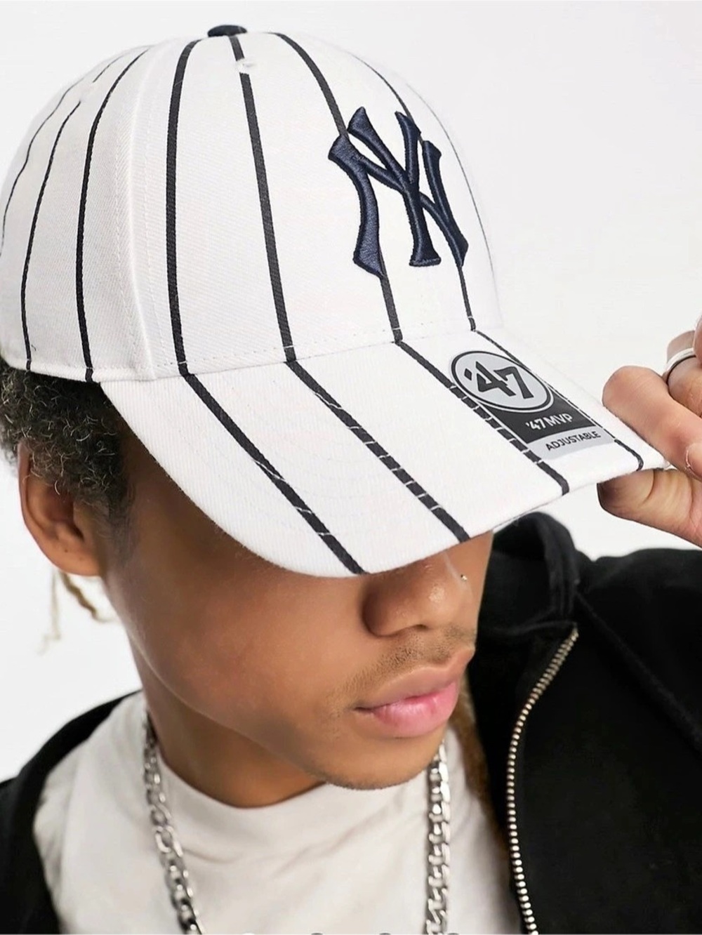 New Era New York Yankees MLB Pinstripe 9FORTY Adjustable Cap